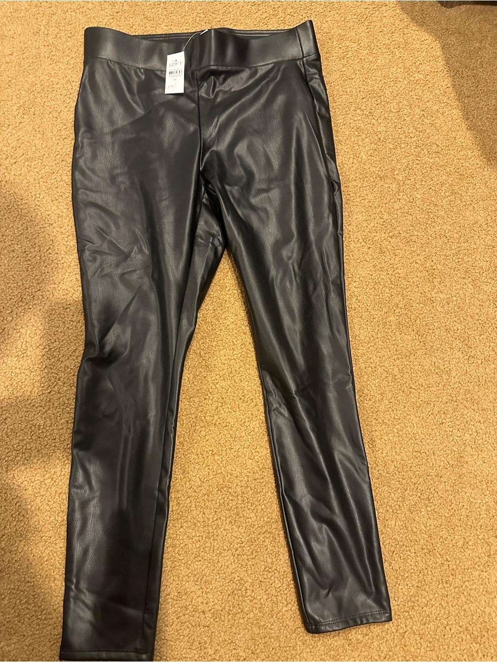 LOFT Black Faux Leather Leggings
